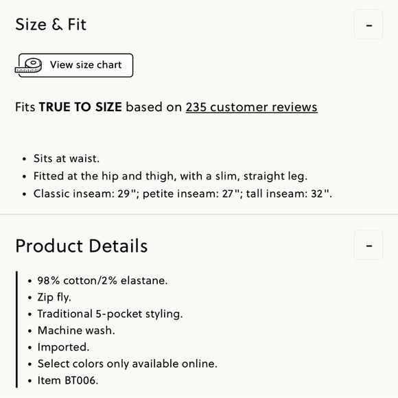 J Crew Factory Ivory Corduroy Full Length Essential Straight Womens Size 35 Tall - Picture 4 of 13